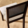 Set of 2 Knoxley Black Oak Rattan Back Dining Chairs (H89 x W45 x D54cm)