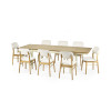 Larissa Natural Oak Effect Extending Dining Table (H74 x W251 x D90cm)