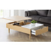 Latimer White and Oak Effect Finish Lift Up Coffee Table (D70 x W120 x H38)
