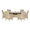 Lisbon Natural Rattan 6 Seater Round Set