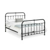 Logan Black Satin Finish HFE Metal Bed - Double (D200.5 x W145 x H120cm)