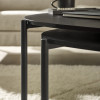 Lorette Black Ash Effect Teardrop Nest of 2 Coffee Tables (H45.5 x W63.5 x D103cm)