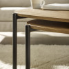 Lorette Oak Effect Teardrop Nest of 2 Coffee Tables (H45.5 x W63.5 x D103cm)