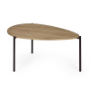 Lorette Oak Effect Teardrop Nest of 2 Coffee Tables (H45.5 x W63.5 x D103cm)