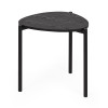 Lorette Black Ash Effect Teardrop Nest of 3 Side Tables (H45.5 x W50 x D52.5cm)