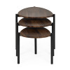 Lorette Walnut Effect Teardrop Nest of 3 Side Tables (H45.5 x W50 x D52.5cm)