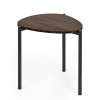 Lorette Walnut Effect Teardrop Nest of 3 Side Tables (H45.5 x W50 x D52.5cm)