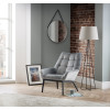 Lucerne Grey Velvet Fabric with a Black Leg Finish Accent Chair  (D81 x W76 x H88)