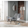 Lucerne Grey Velvet Fabric with a Black Leg Finish Accent Chair (D81 x W76 x H88cm)