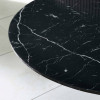 Luca Black Marble Effect Round Pedestal Dining Table  (H76 x W100 x D100cm)