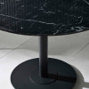 Luca Black Marble Effect Round Pedestal Dining Table  (H76 x W100 x D100cm)