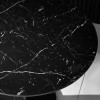 Luca Black Marble Effect Round Pedestal Dining Table  (H76 x W100 x D100cm)