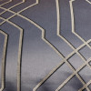 Luxury Deco Empire Piped Square Cushion 50 x 50cm - Ebony