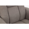 Malmo Grey Linen Fabric with a Black Base Swivel Recliner Stool and Chair  (D82 x W83 x H105)