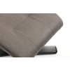 Malmo Grey Linen Fabric with a Black Base Swivel Recliner Stool and Chair  (D82 x W83 x H105)