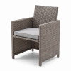 Malaga Brown Rattan 6 Seater Cube Set