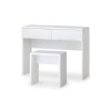 Manhattan High Gloss White Dressing Table with 2 Drawers (D35 x W100 x H77cm)