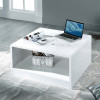 Manhattan High Gloss White Coffee Table (D80 x W80 x H42cm)