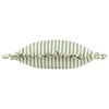 Wylder Millie Ruffle Striped Outdoor Cushion 50 x 50cm - Duck Egg Blue