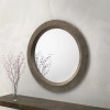 Cadence Pewter Finish Large Round Wall Mirror (D3 x W80 x H80)