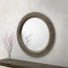 Cadence Grey Pewter Round Wall Mirror (D3.2 x W80 x H80cm)
