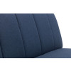 Miro Blue Linen with a Black Leg Finish Curved Back Sofa Bed  (D113 x W195 x H20)