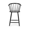 Modena Black Ash Solid Wood Bar Stool (H112 x W49 x D53cm)
