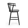 Modena Black Ash Solid Wood Bar Stool (H112 x W49 x D53cm)