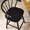 Modena Black Ash Solid Wood Bar Stool (H112 x W49 x D53cm)