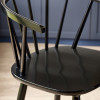 Modena Black Ash Solid Wood Bar Stool (H112 x W49 x D53cm)