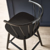 Modena Black Ash Solid Wood Bar Stool (H112 x W49 x D53cm)