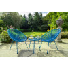 Monaco Blue Rope 2 Seater Bistro Set