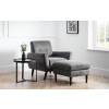 Monza Dark Grey Velvet Chair (D81 x W85 x H83cm)