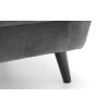 Monza Dark Grey Velvet Chair (D81 x W85 x H83cm)