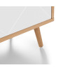 Moritz White and Oak 4 Door Cabinet (D39.5 x W118 x H134.5cm)