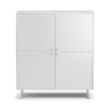 Moritz Satin White with Brass Handles 4 Door Cabinet (D40 x W118 x H135)