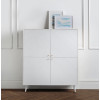 Moritz Satin White with Brass Handles 4 Door Cabinet (D40 x W118 x H135)