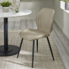 Set of 4 Morris Taupe Faux Leather Dining Chair  (H87 x W47 x D59cm)