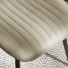 Set of 4 Morris Taupe Faux Leather Dining Chair  (H87 x W47 x D59cm)