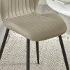 Set of 4 Morris Taupe Faux Leather Dining Chair  (H87 x W47 x D59cm)