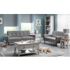 Monza Grey Linen 3 Seater Sofa (D81 x W192 x H83cm)