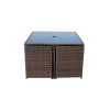 Nevada Rattan 4 Seater Cube Set - Brown