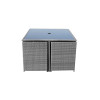 Nevada Rattan 4 Seater Cube Set - Grey