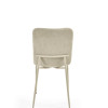 Set of 4 Nora Cream Chenille Upholstered Dining Chair  (H85 x W44 x D59cm)