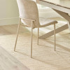 Set of 4 Nora Cream Chenille Upholstered Dining Chair  (H85 x W44 x D59cm)