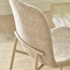 Set of 4 Nora Cream Chenille Upholstered Dining Chair  (H85 x W44 x D59cm)