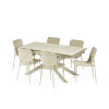 Osaka Stone Effect Rectangular Extending 6 to 8 Seater Dining Table (H76 x W240 x D90cm)