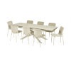 Osaka Stone Effect Rectangular Extending 6 to 8 Seater Dining Table (H76 x W240 x D90cm)