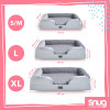 Snug Orthopaedic Pet Bed - Grey - Medium (D58 x W72 x H16.5cm)