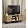 Padstow Oak Rattan Widescreen TV Unit (D40 x W150 x H60)